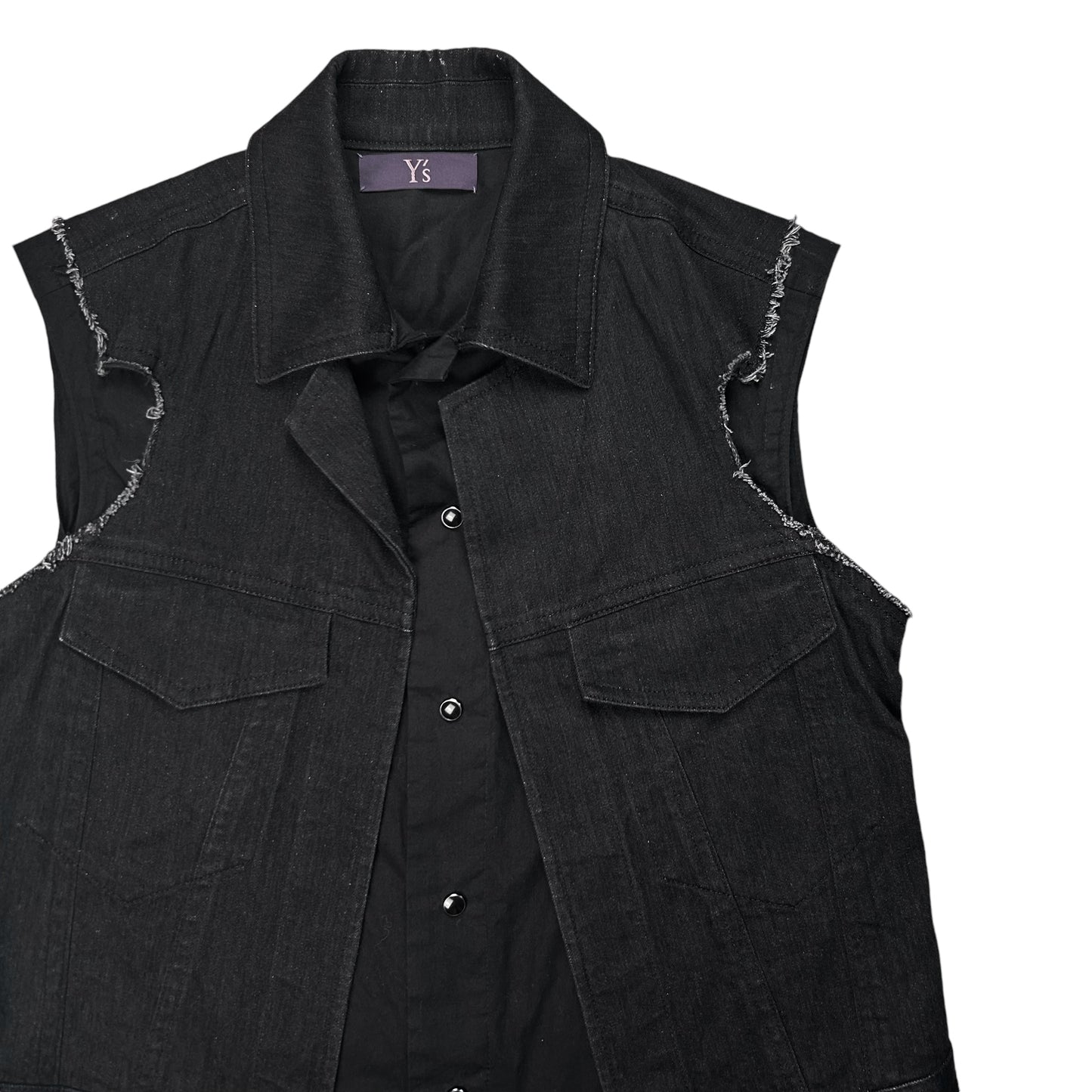 Y‘s Yohji Yamamoto Shirt Layered Denim Vest