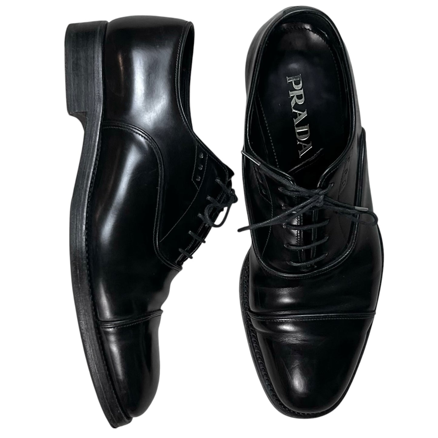 Prada Ridge Cap Spazzolato Derbies
