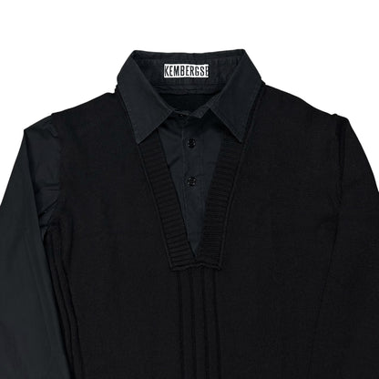 Dirk Bikkembergs Asymmetric Hybrid Shirt Layered Sweater - AW07