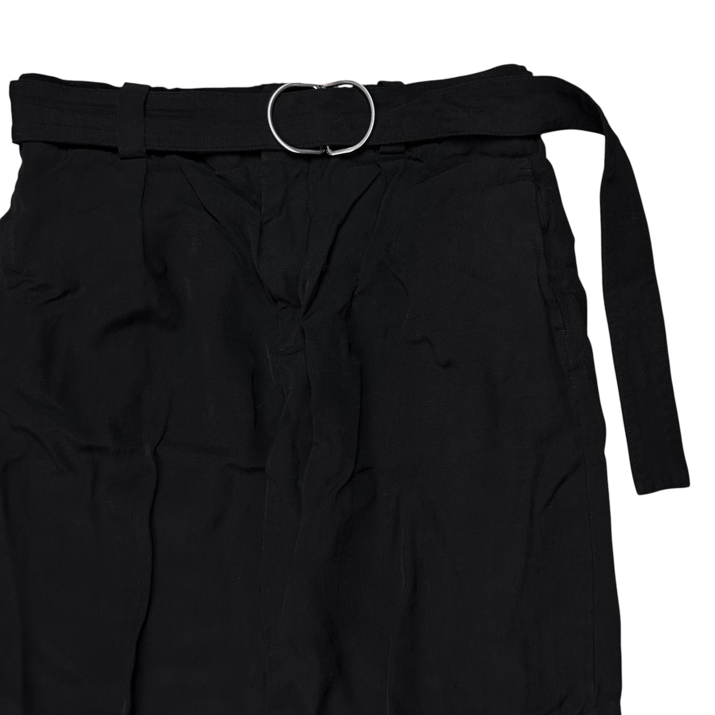 Jil Sander Wide D-Ring Belt Linen Pants - SS23
