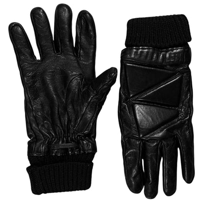 Bottega Veneta Triangle Moto Leather Gloves - AW19