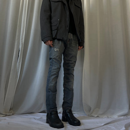 RAF by Raf Simons Distressed Jeans