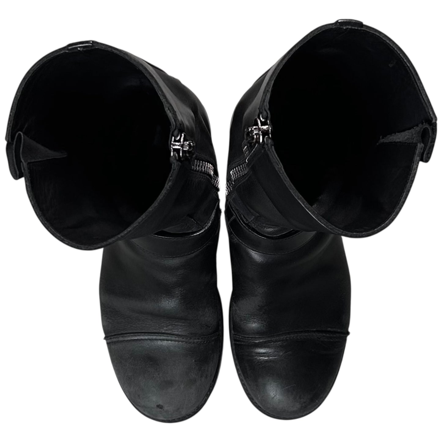 Prada Triple Belted Zip Rider Boots