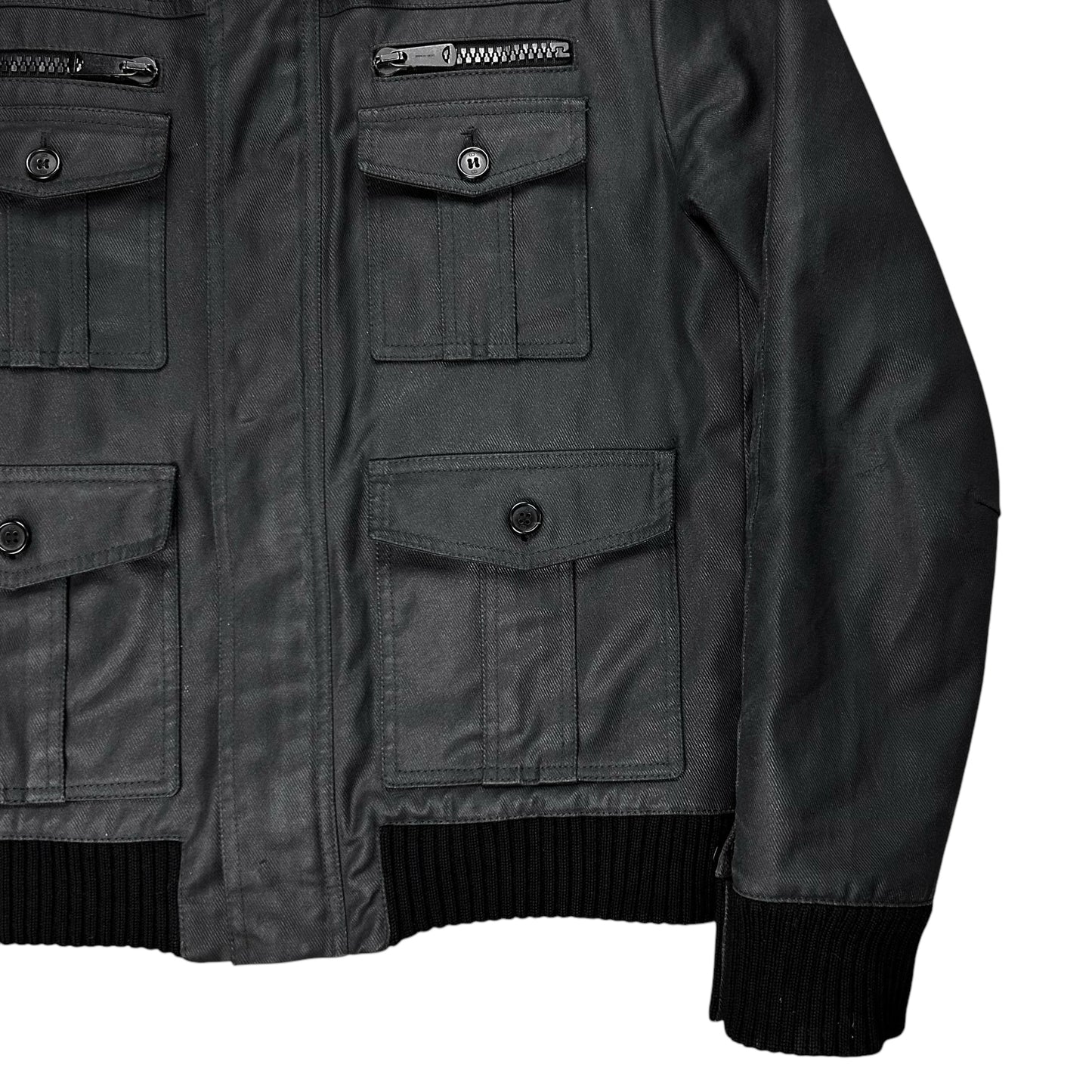 Dior Homme Waxed Military Cargo Jacket - AW06