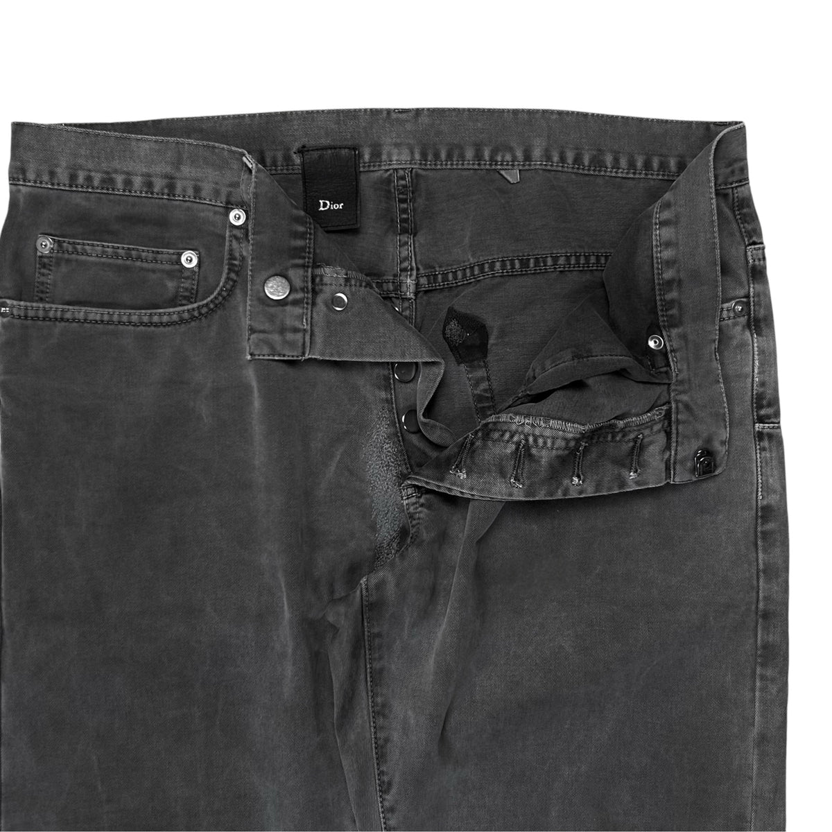 Dior Homme Stone Grey Washed Slim Jeans - AW10
