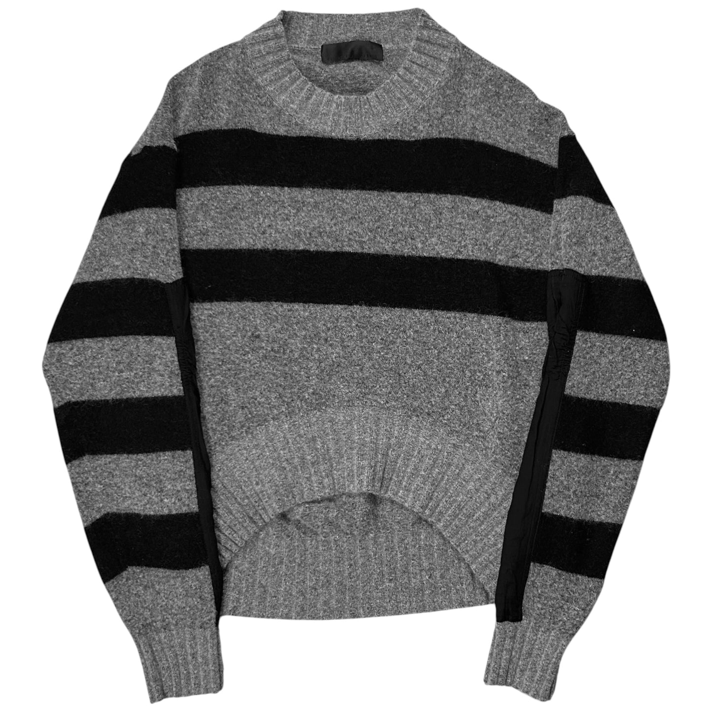 Haider Ackermann Striped Sleeve Panel Mohair Knit Sweater - AW16