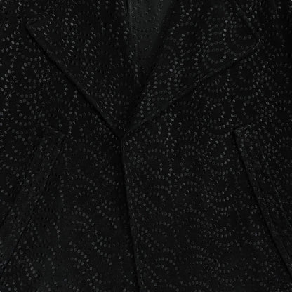 Ann Demeulemeester Embroidered Black Precision Coat - AW14