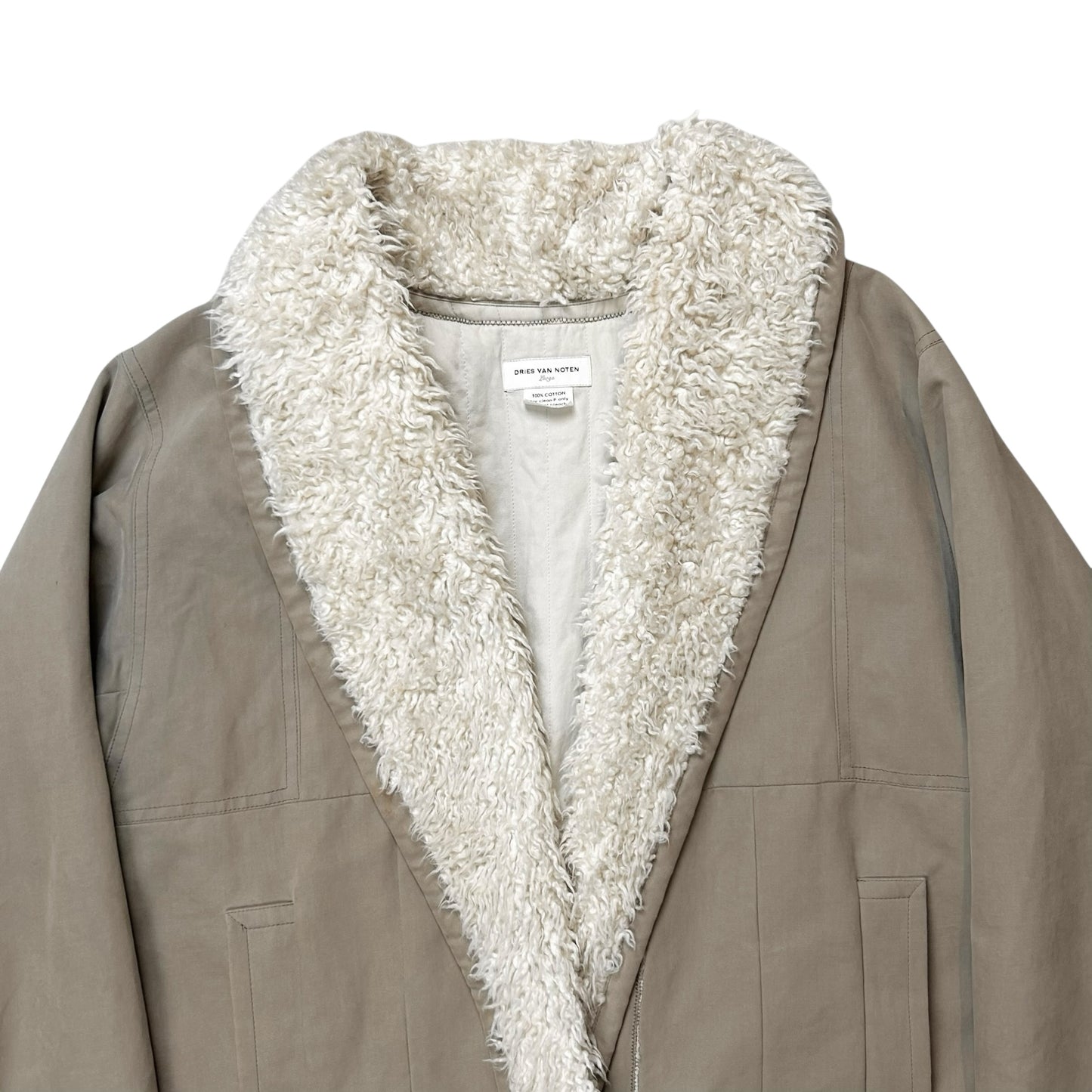 Dries Van Noten Sherpa Collar Coat - AW02