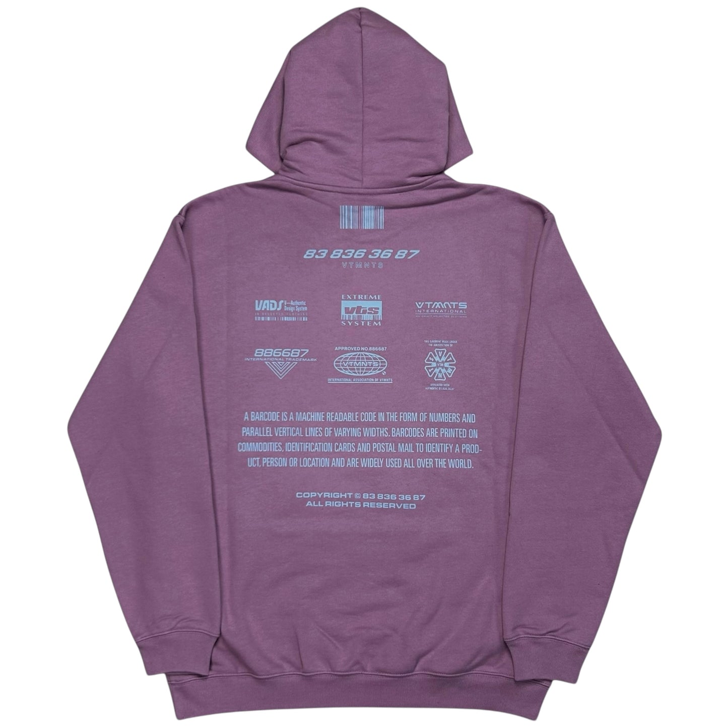 VTMNTS Barcode Emblem Hoodie - AW23