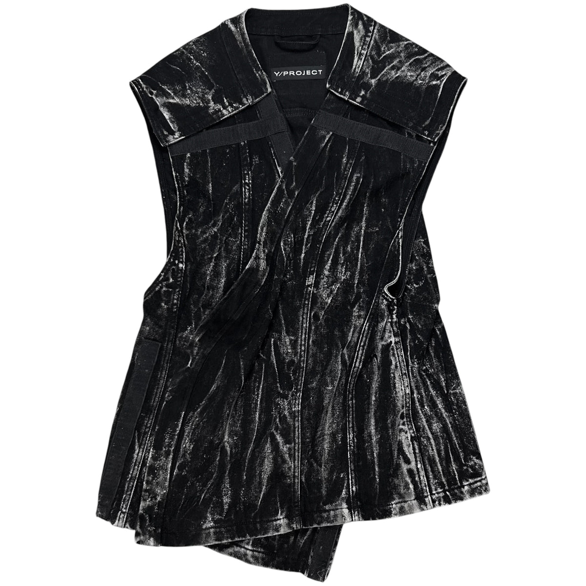 Y/Project Whisker Denim Velcro Vest - AW24