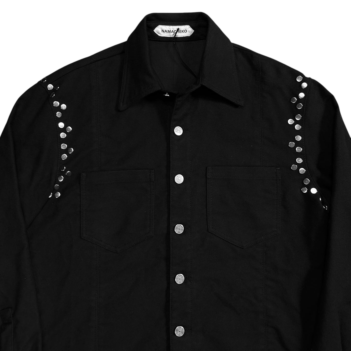 Namacheko Studded Moleskin Overshirt Black - AW24