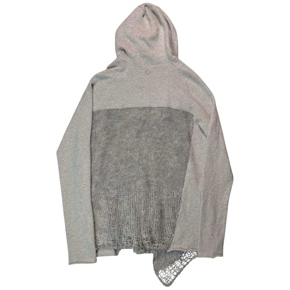 A.F. Vandevorst Asymmetric Mohair Panel Hooded Knit Sweater - AW12