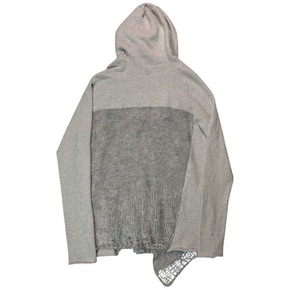 A.F. Vandevorst Asymmetric Mohair Panel Hooded Knit Sweater - AW12