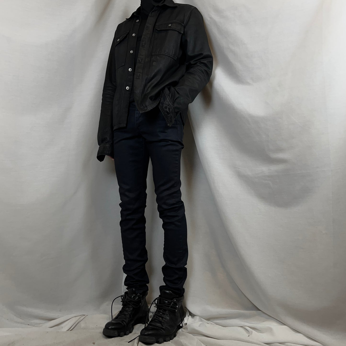 RAF by Raf Simons Waxed Skinny Jeans