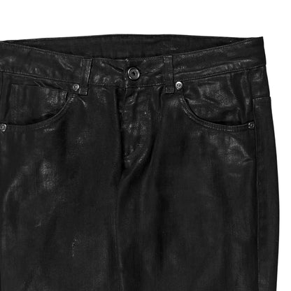 Dirk Bikkembergs Waxed Metal Patch Jeans - AW08