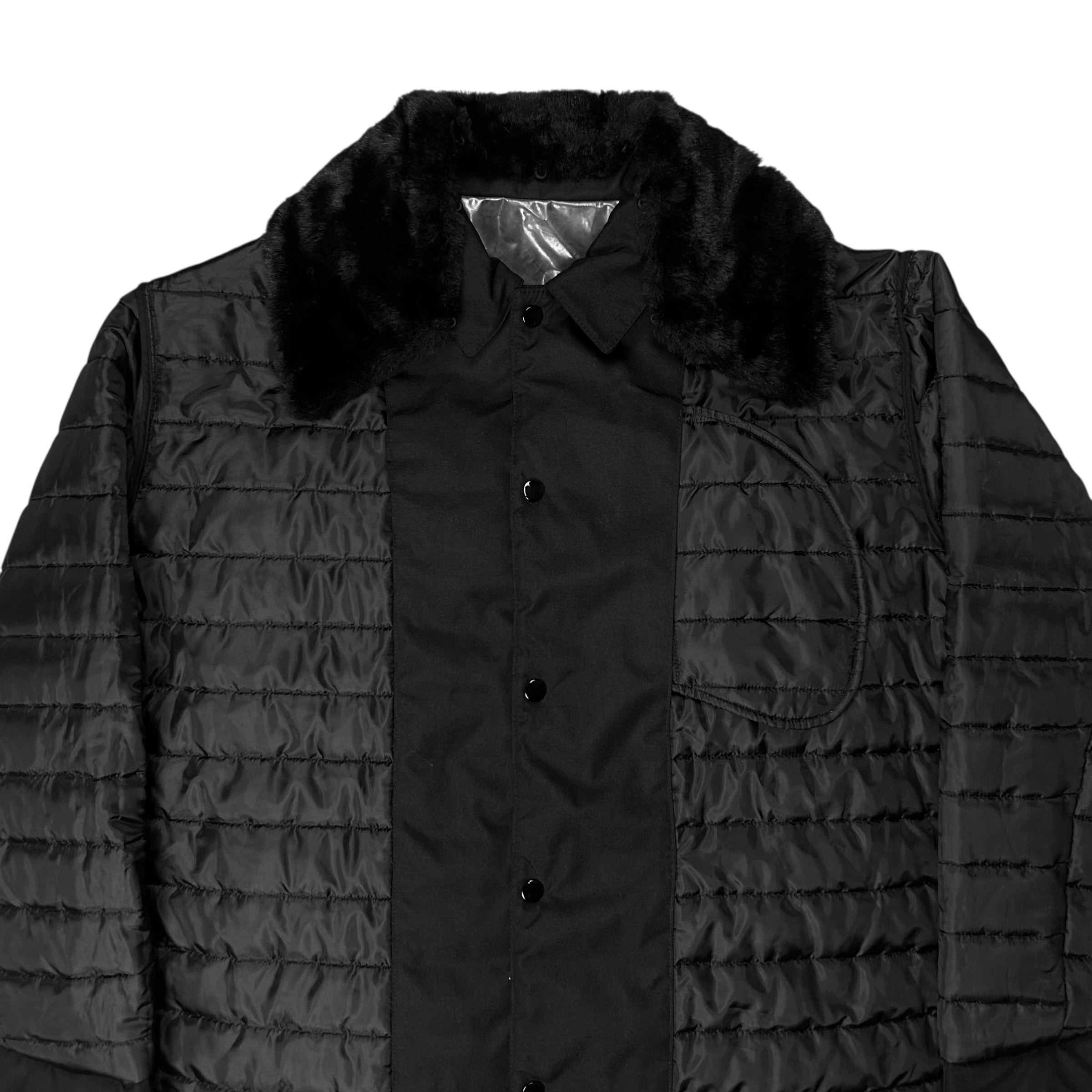 Maison Margiela Reversible Deconstructed Quilted Faux Fur Jacket