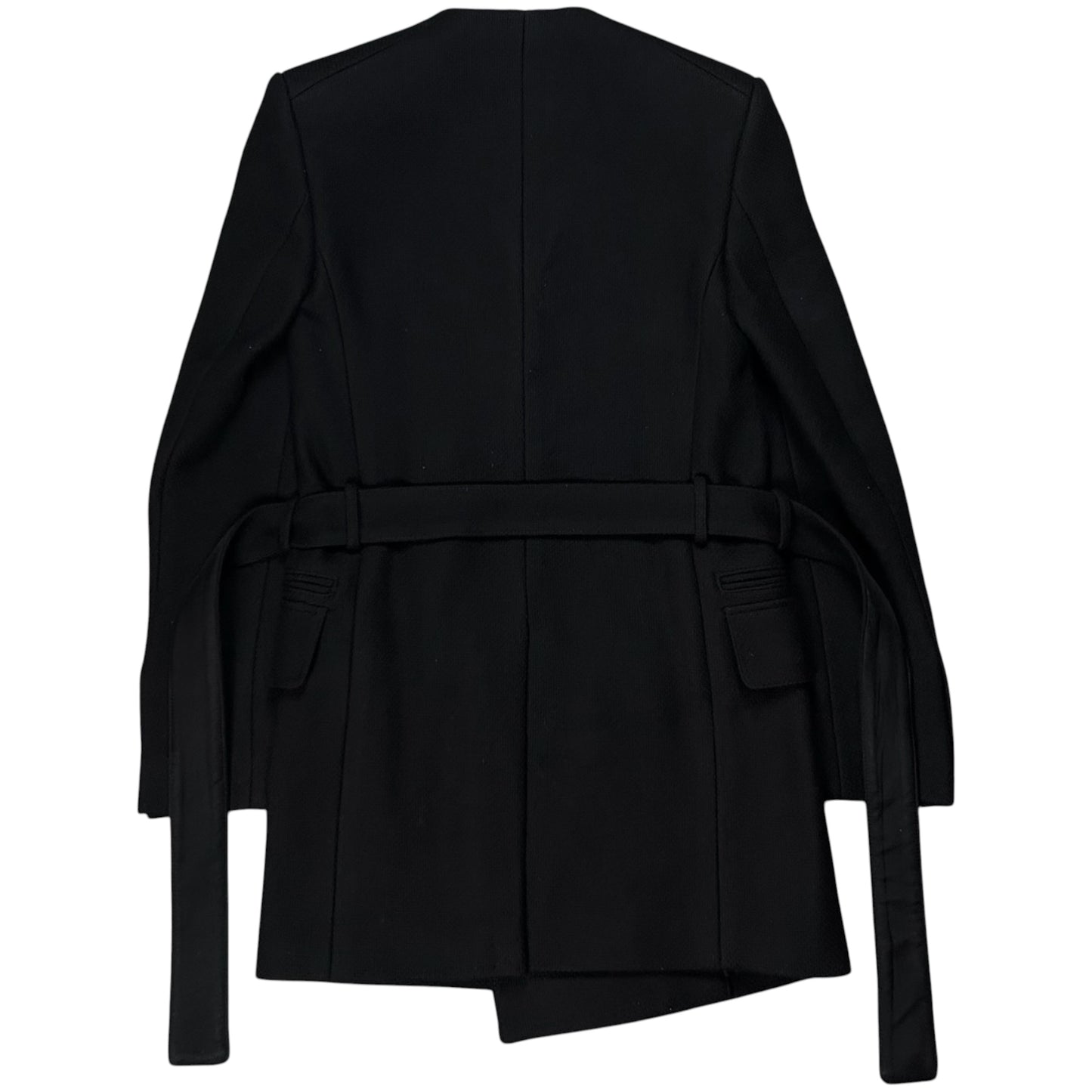 Balmain x H&M Collarless Belted Military Coat - AW15