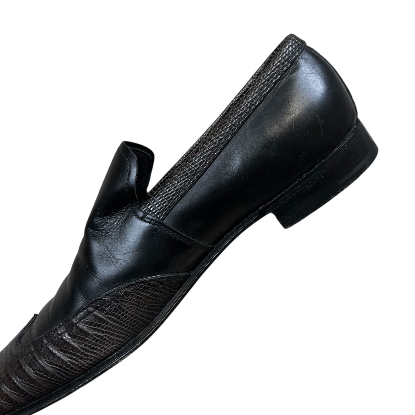 Prada Two Tone Scale Loafers