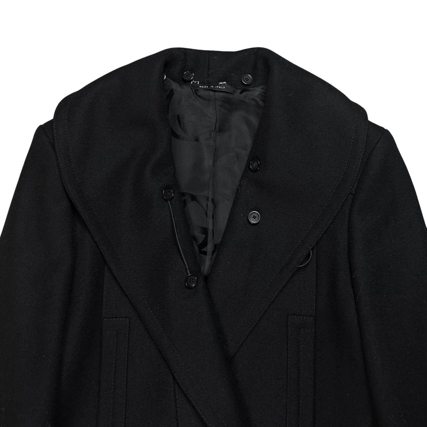 Gucci by Tom Ford Asymmetric Velcro Belted Cashmere Jacket - AW04