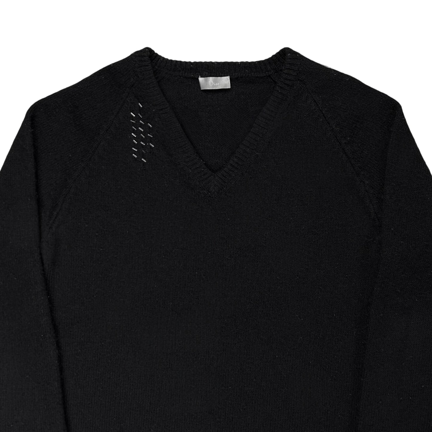 Dior Homme Embellished V-Neck Sweater - AW05