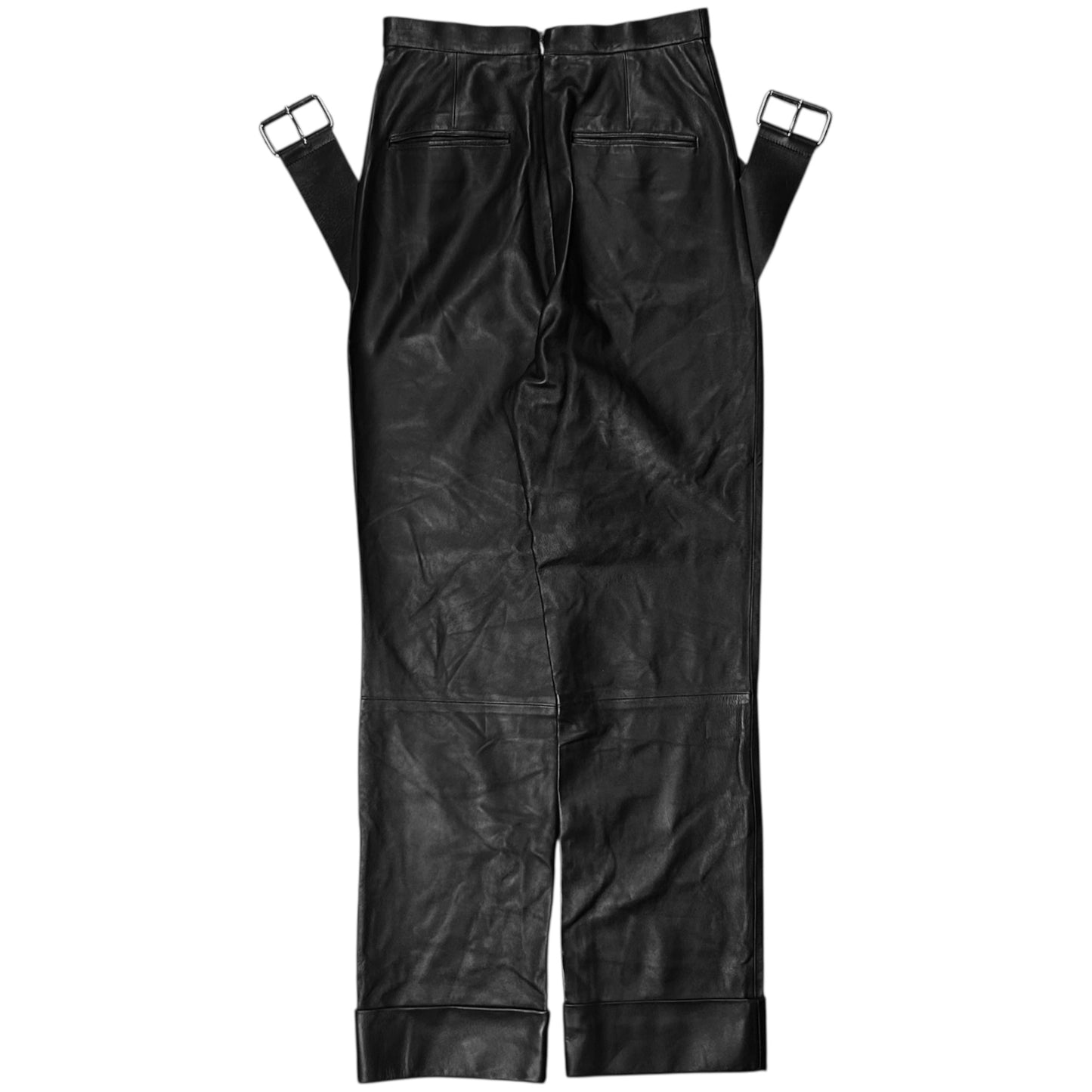 Balenciaga Dual Belted Leather Pants - AW11