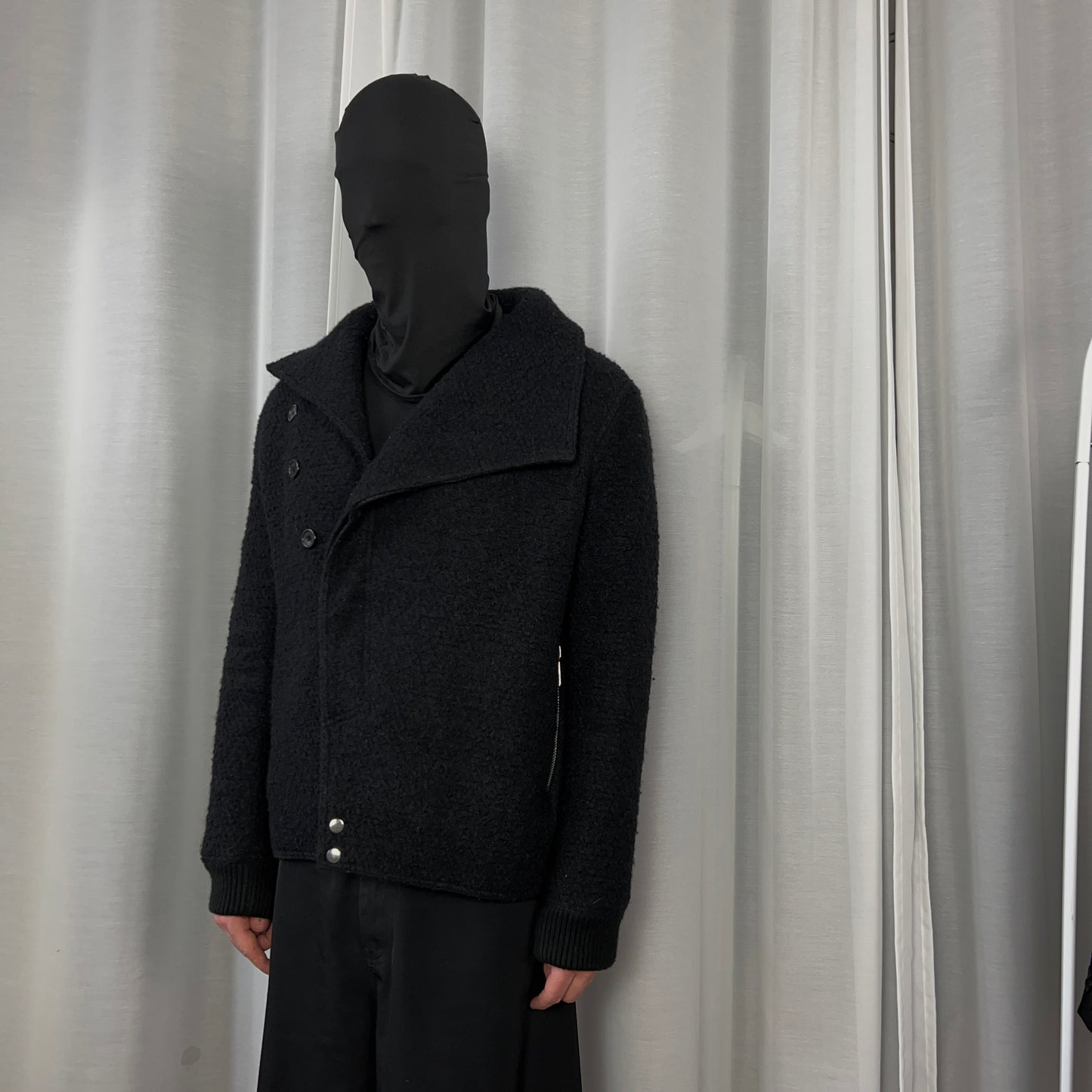 Dior Homme Asymmetric Drape Collar Mohair Jacket - AW09