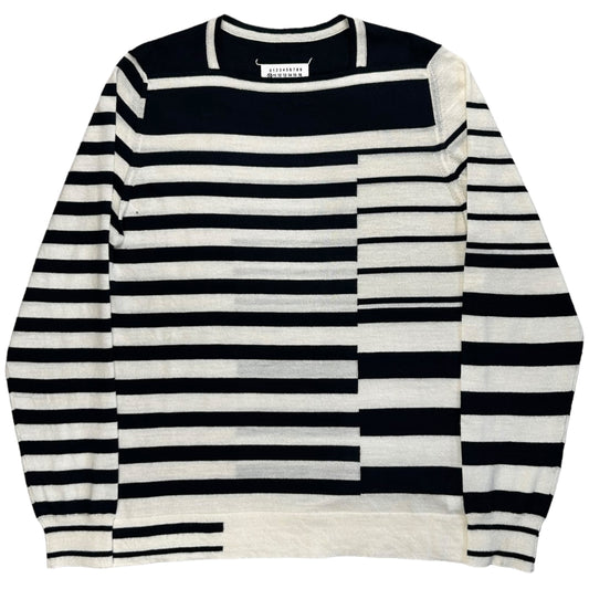 Maison Margiela Asymmetric Marine Stripe Wool Sweater - SS16