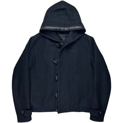 Dior Homme Leather Trimmed Hooded Duffle Jacket - AW11