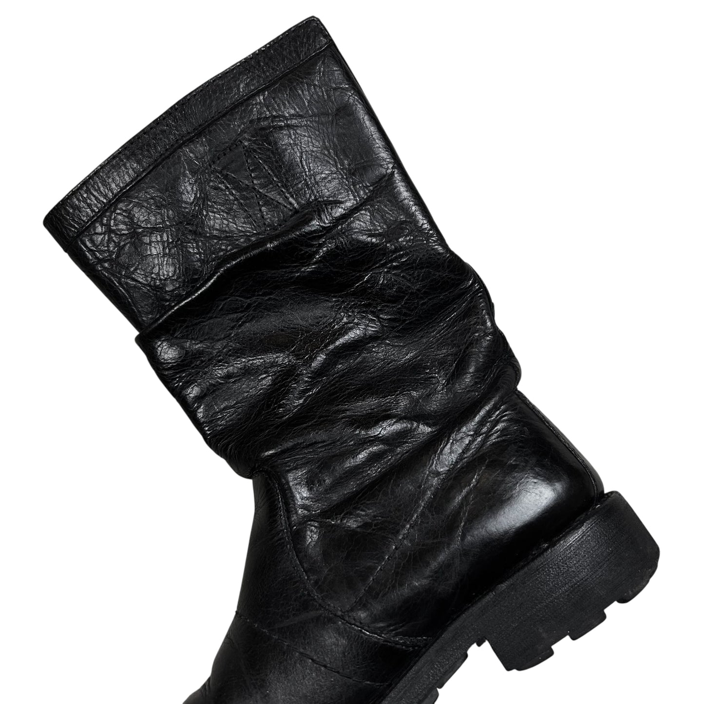 Dirk Bikkembergs Buckled Waxed Leather Boots