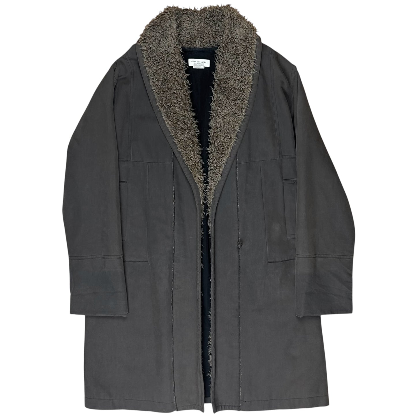 Dries Van Noten Sherpa Collar Coat - AW02