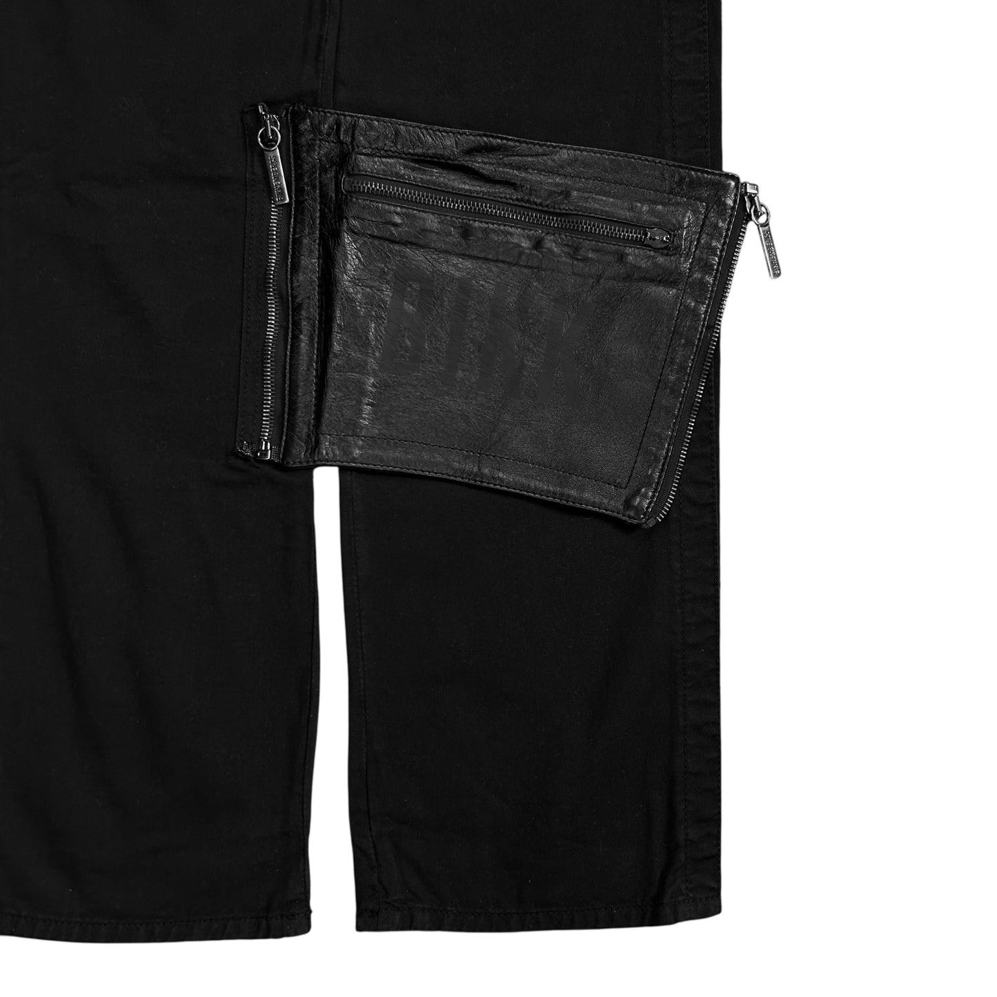 Dirk Bikkembergs Datchable Leather Cargo Pocket Pants