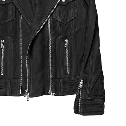 Balmain by Olivier Rousteing Multi Zip Suede Biker Jacket - SS18