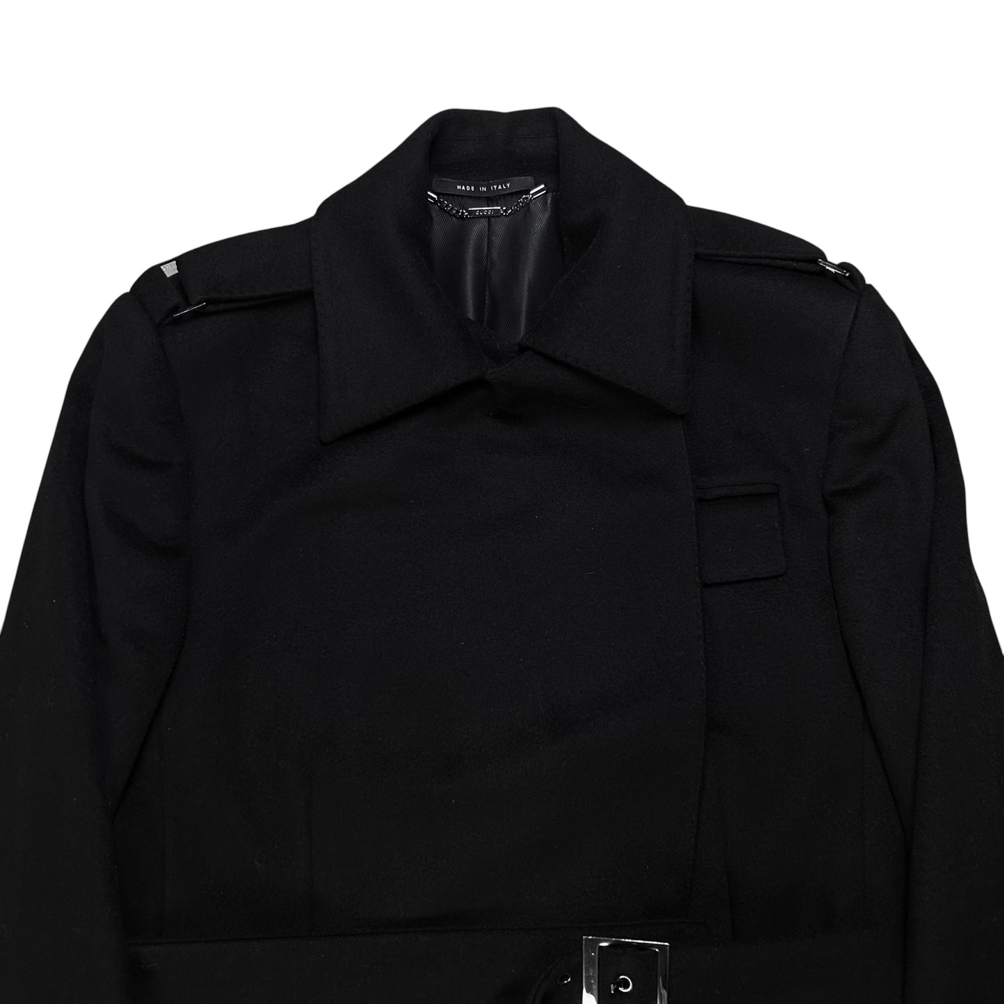 Gucci by Tom Ford Belted Shoulder Strap Cashmere Coat - AW03