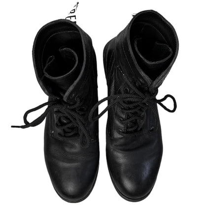 Dirk Bikkembergs Grained Combat Boots