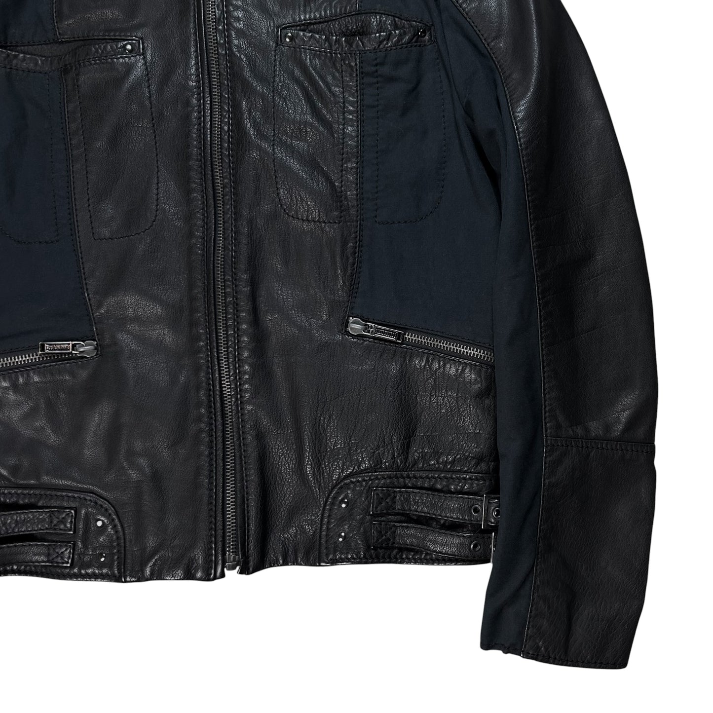 Dirk Bikkembergs Hybrid Leather Moto Jacket - SS10