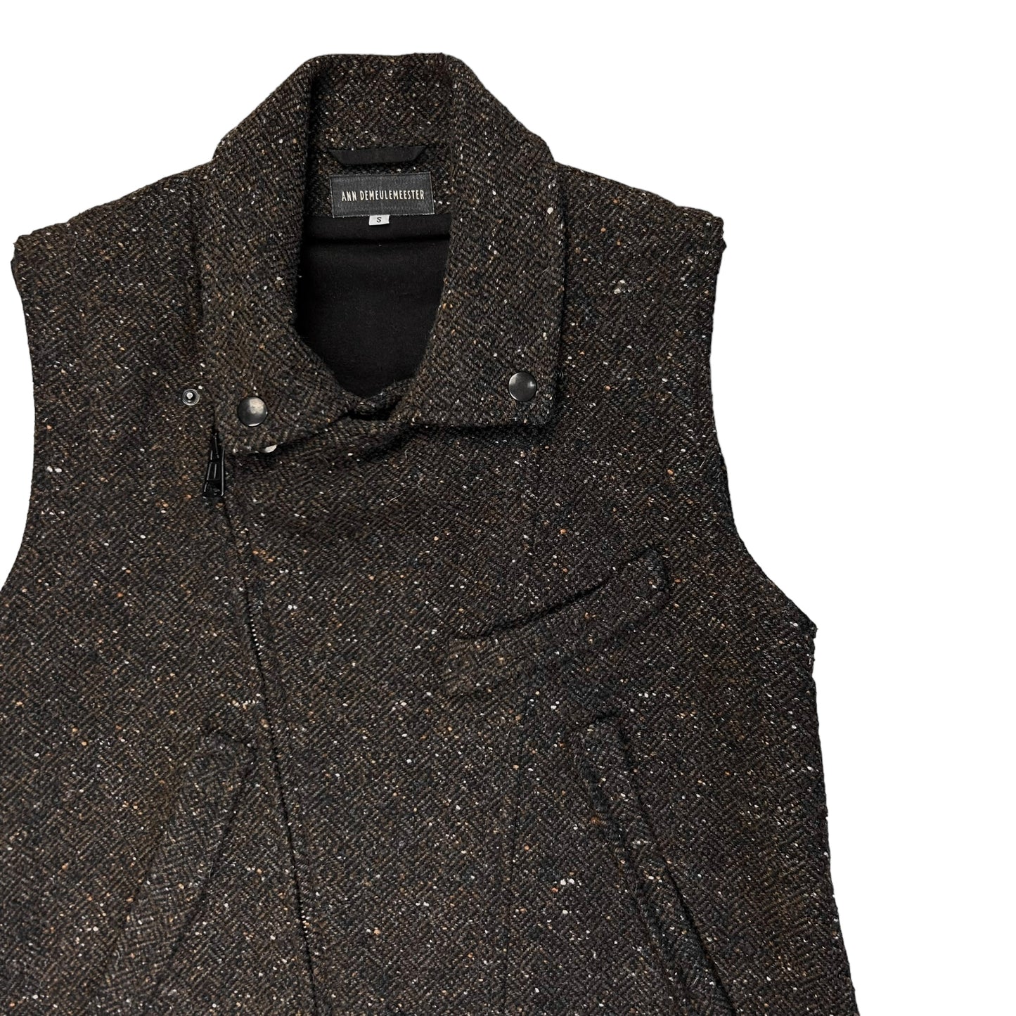 Ann Demeulemeester String Biker Wool Vest