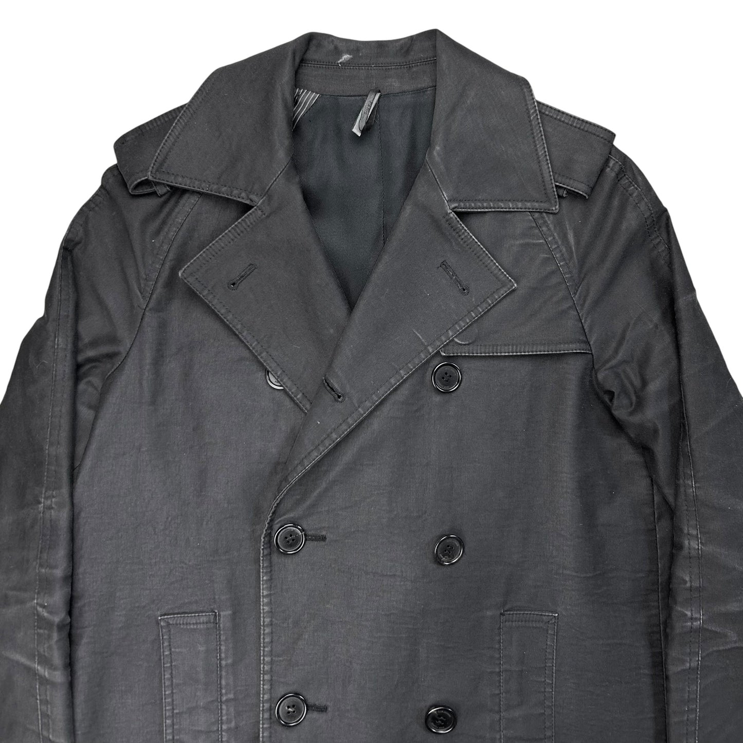 Dior Homme Short Double Breasted Military Trench Coat - SS07