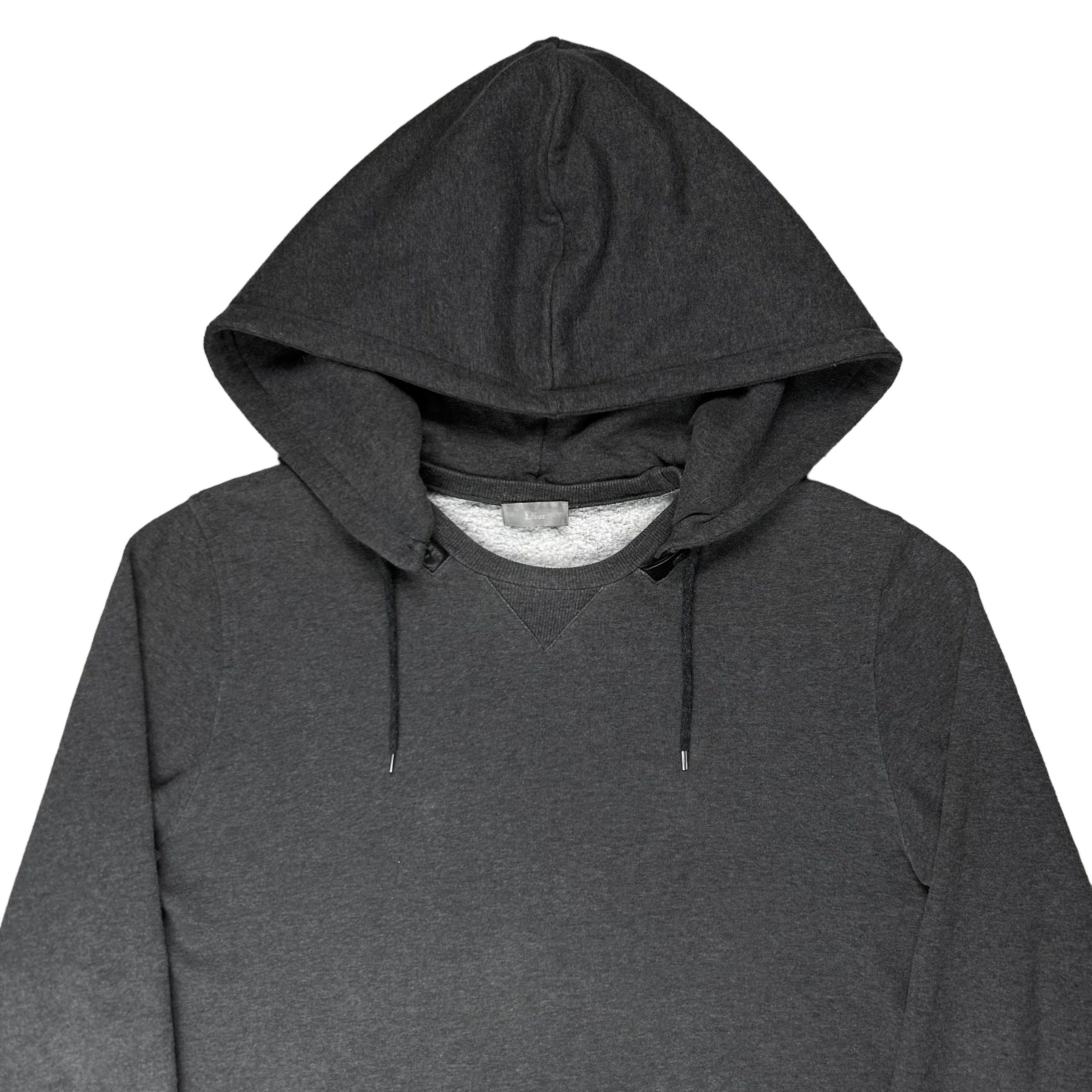 Dior Homme Detachable Leather Trimmed Hoodie Vertical Rags