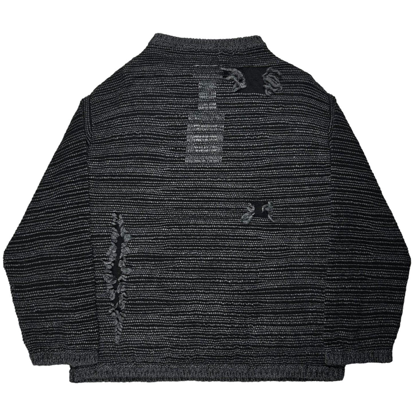 MM6 Maison Margiela Distressed Fringe Knit Sweater - AW22