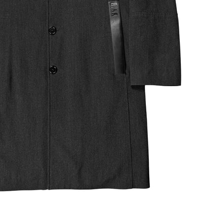 Dirk Bikkembergs Metal Leather Pocket Wool Coat