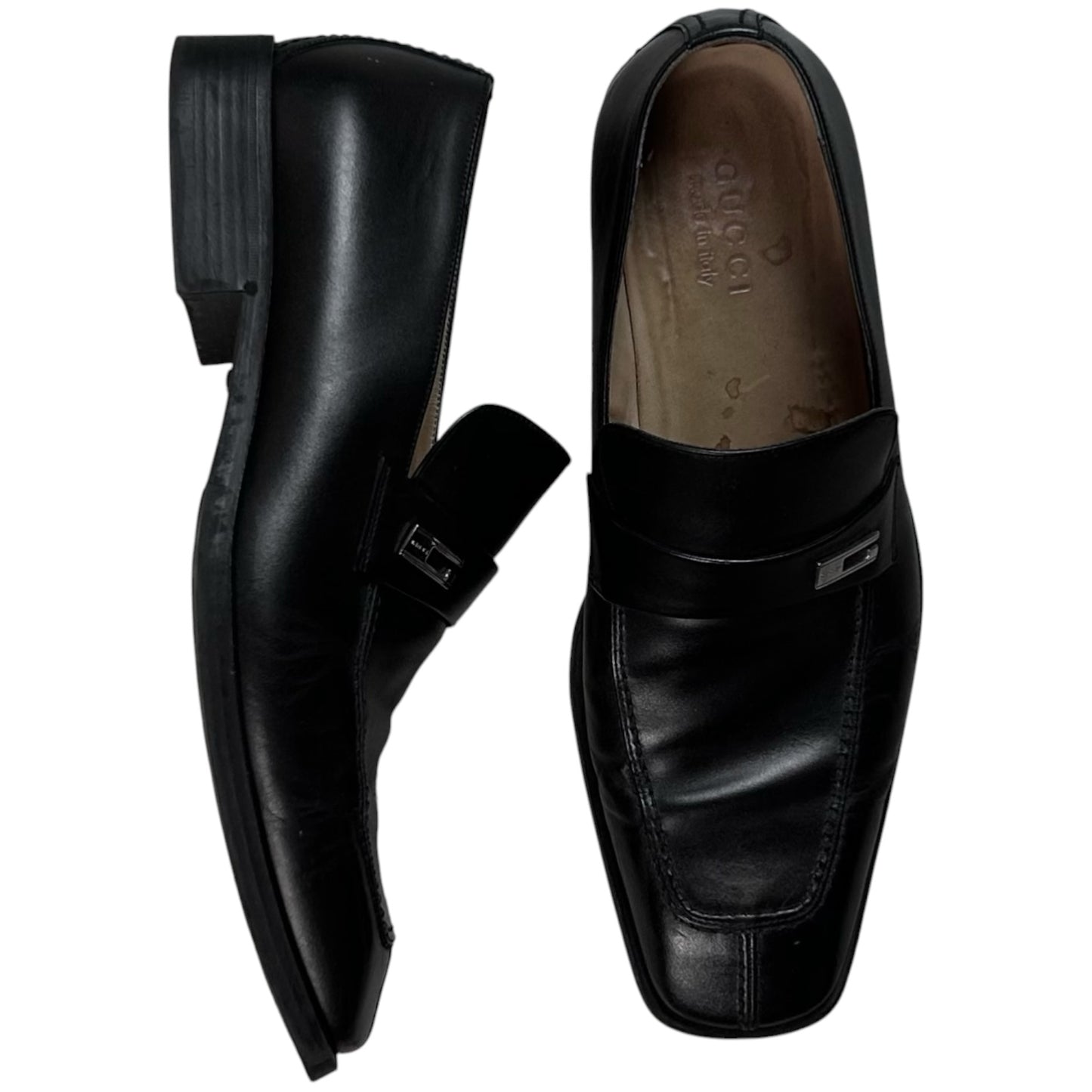 Gucci by Tom Ford G-Logo Metal Pin Loafers - 90s