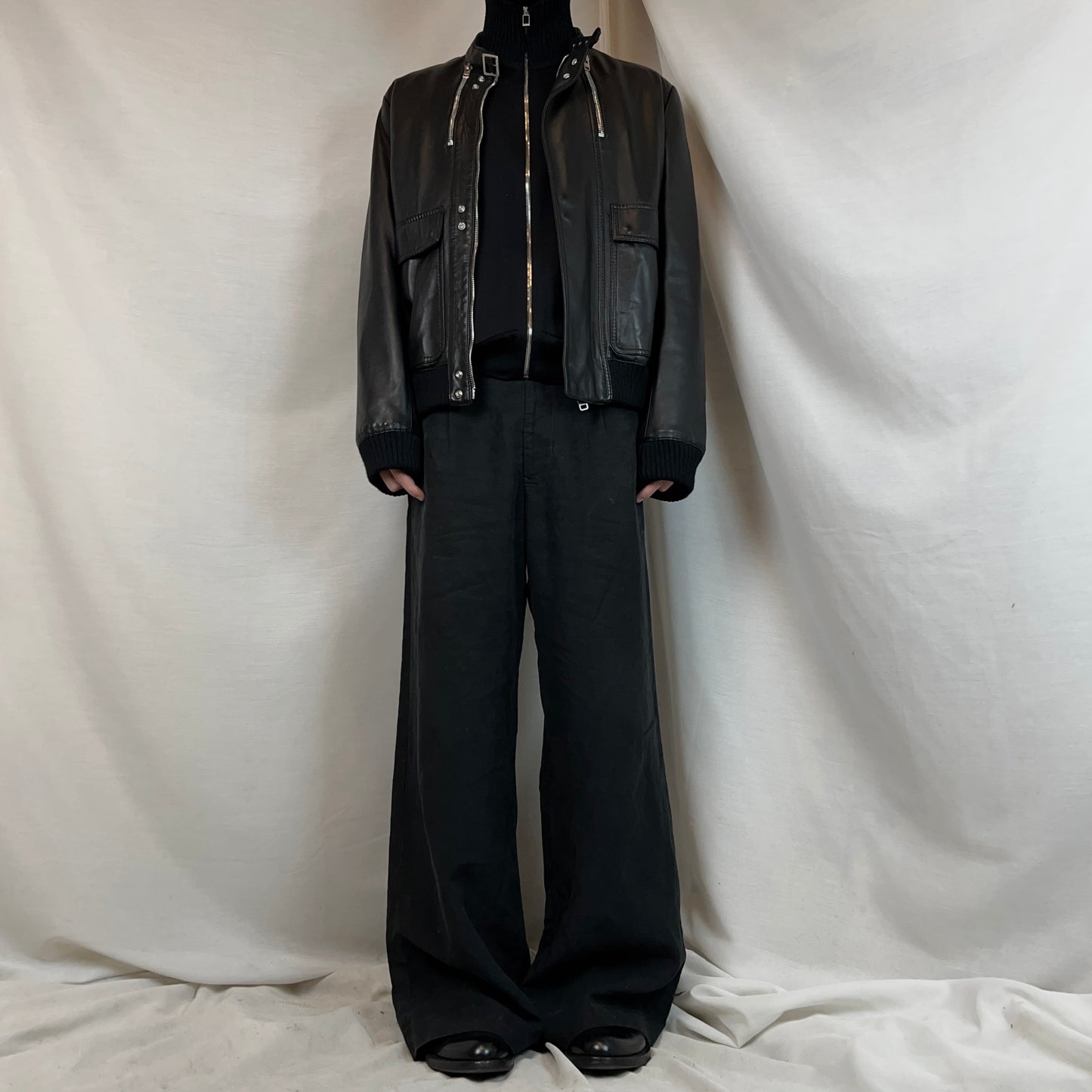 Y's Yohji Yamamoto Wide Overdyed Linen Pants - AW97