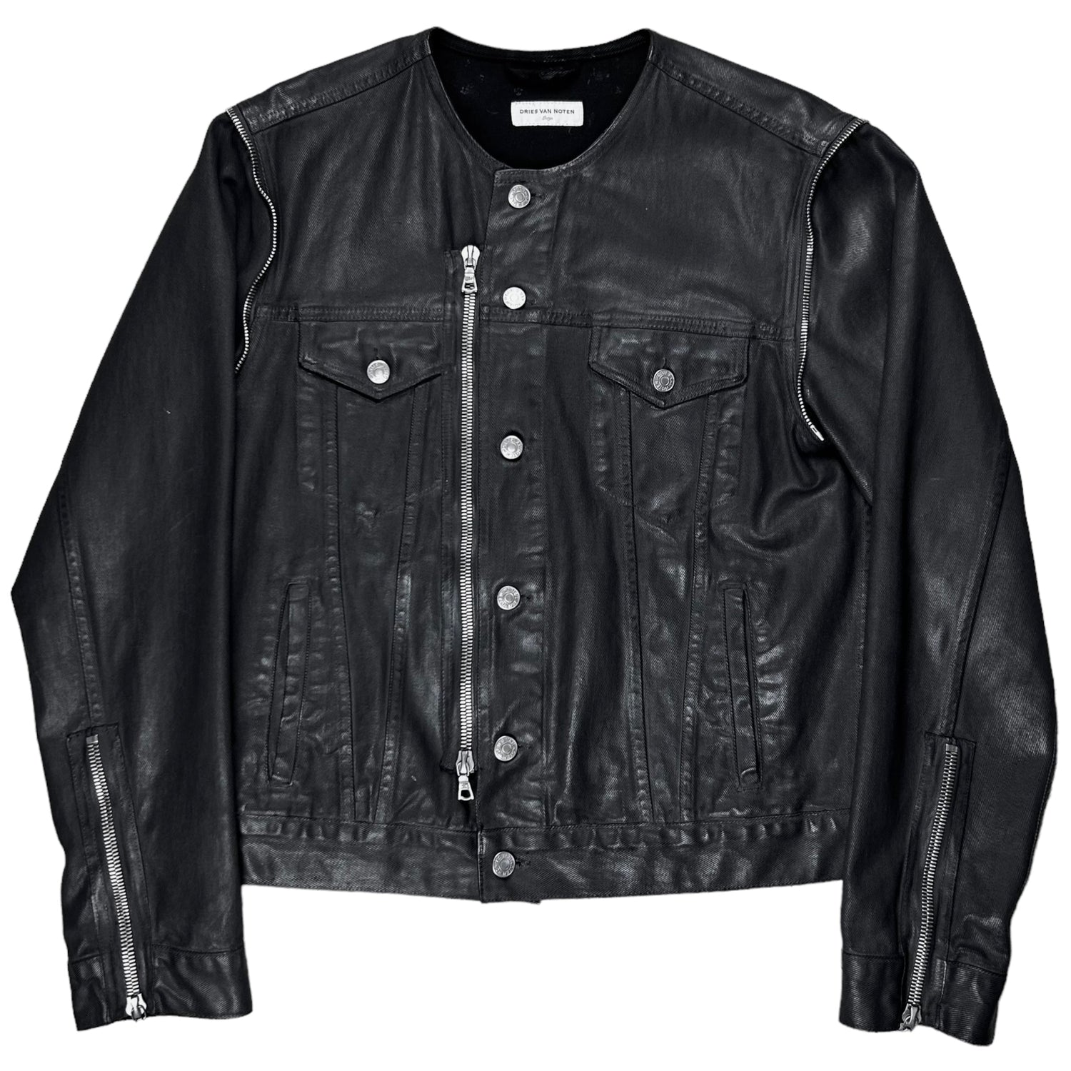 Dries Van Noten Waxed Zip Trucker Jacket - AW14 – Vertical Rags