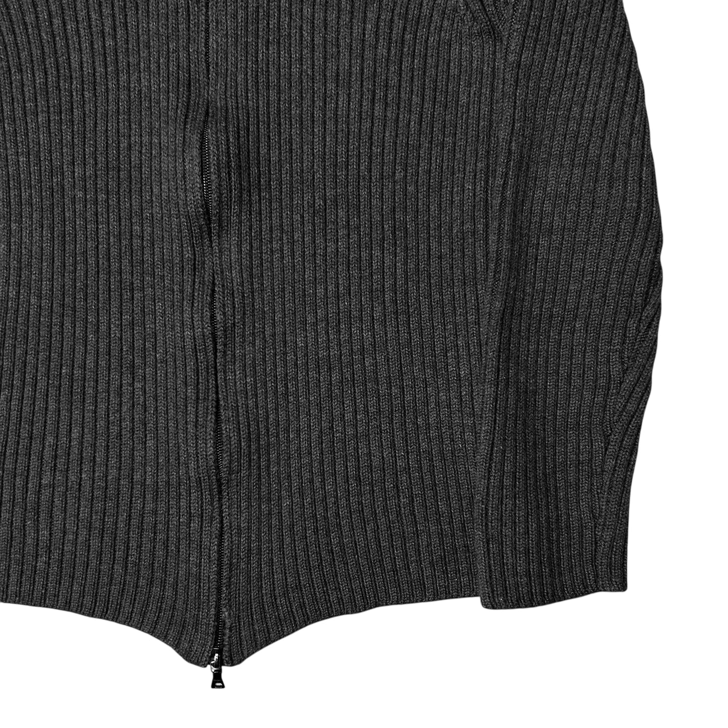 Prada Ribbed Zip Knit Sweater