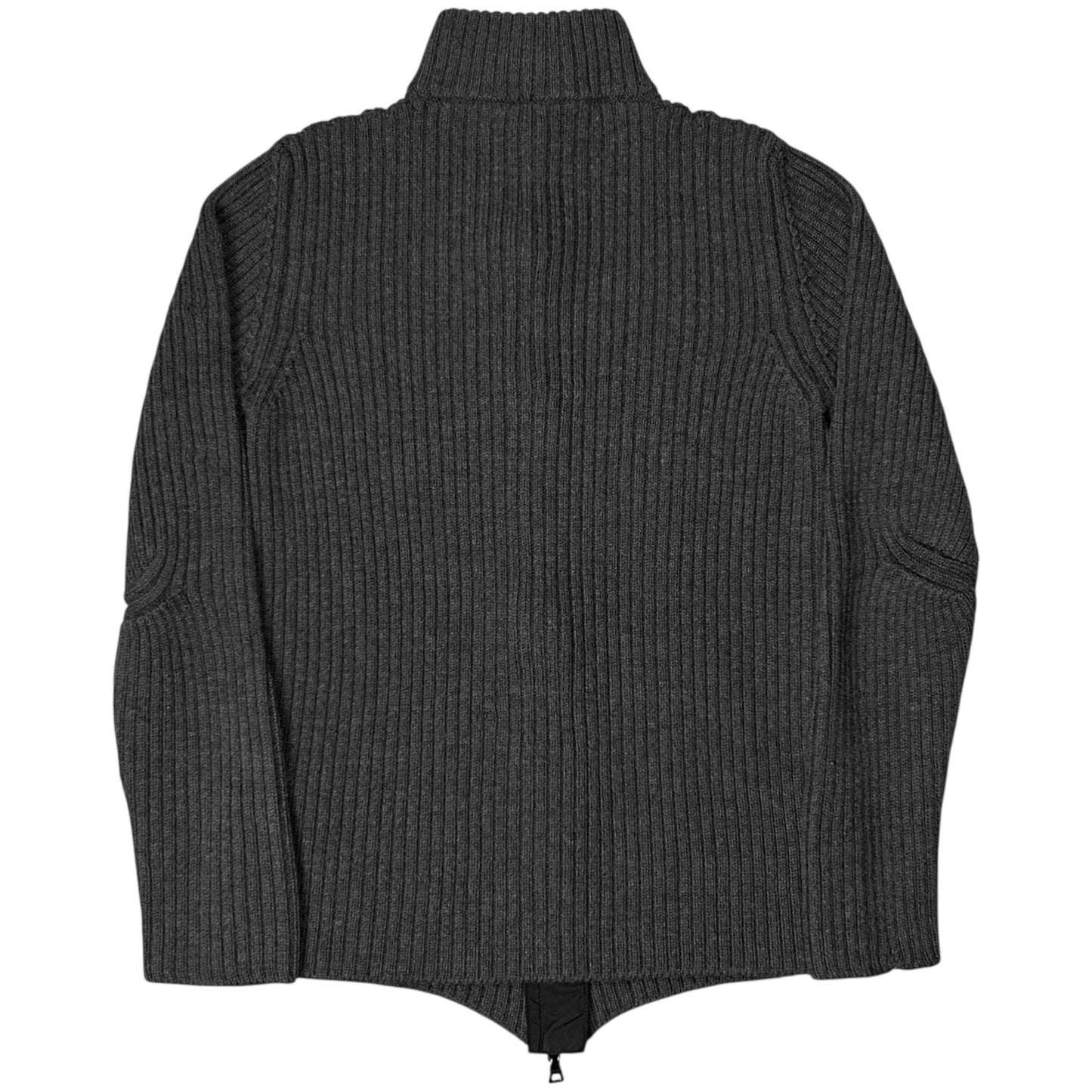 Prada Ribbed Zip Knit Sweater