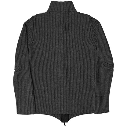 Prada Ribbed Zip Knit Sweater