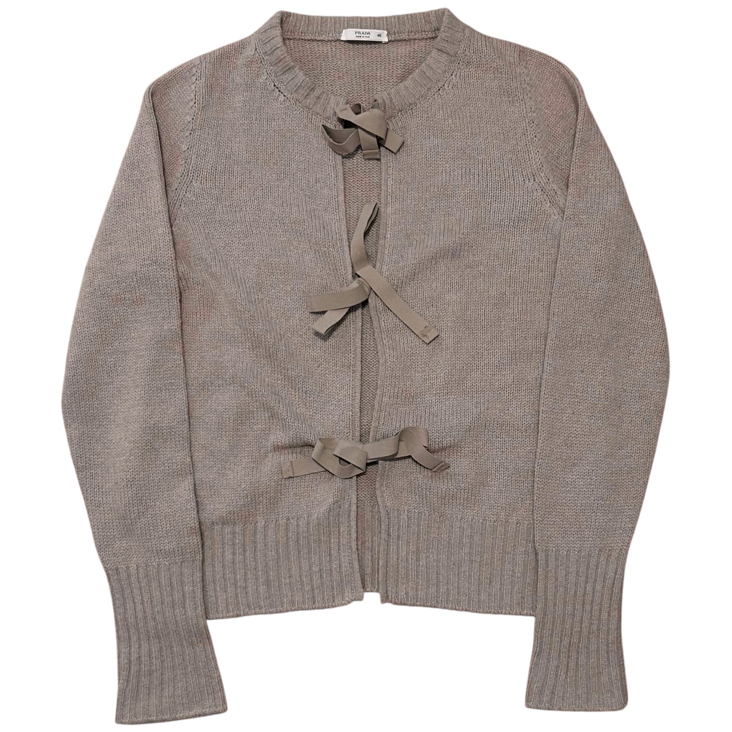 Prada Bow Tie Cashmere Cardigan - AW10