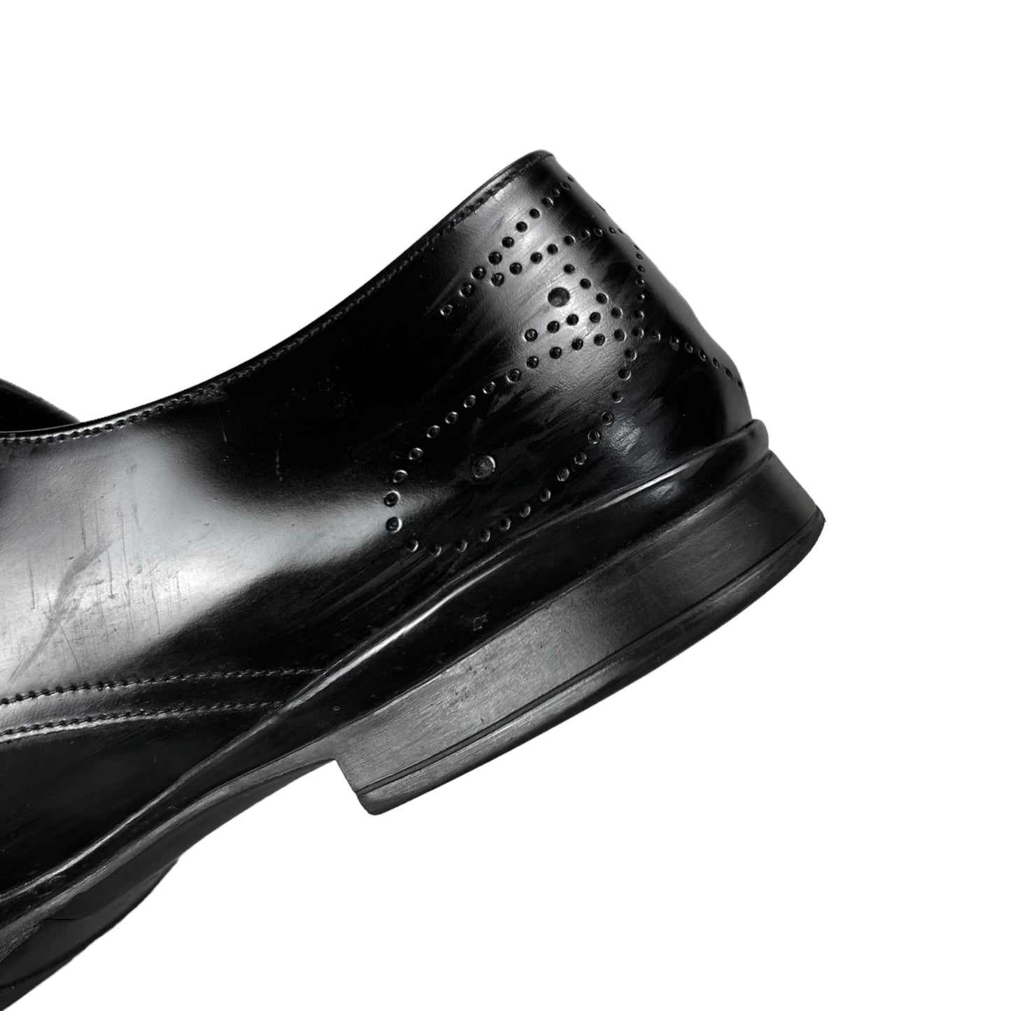 Prada Perforated Square Derbies