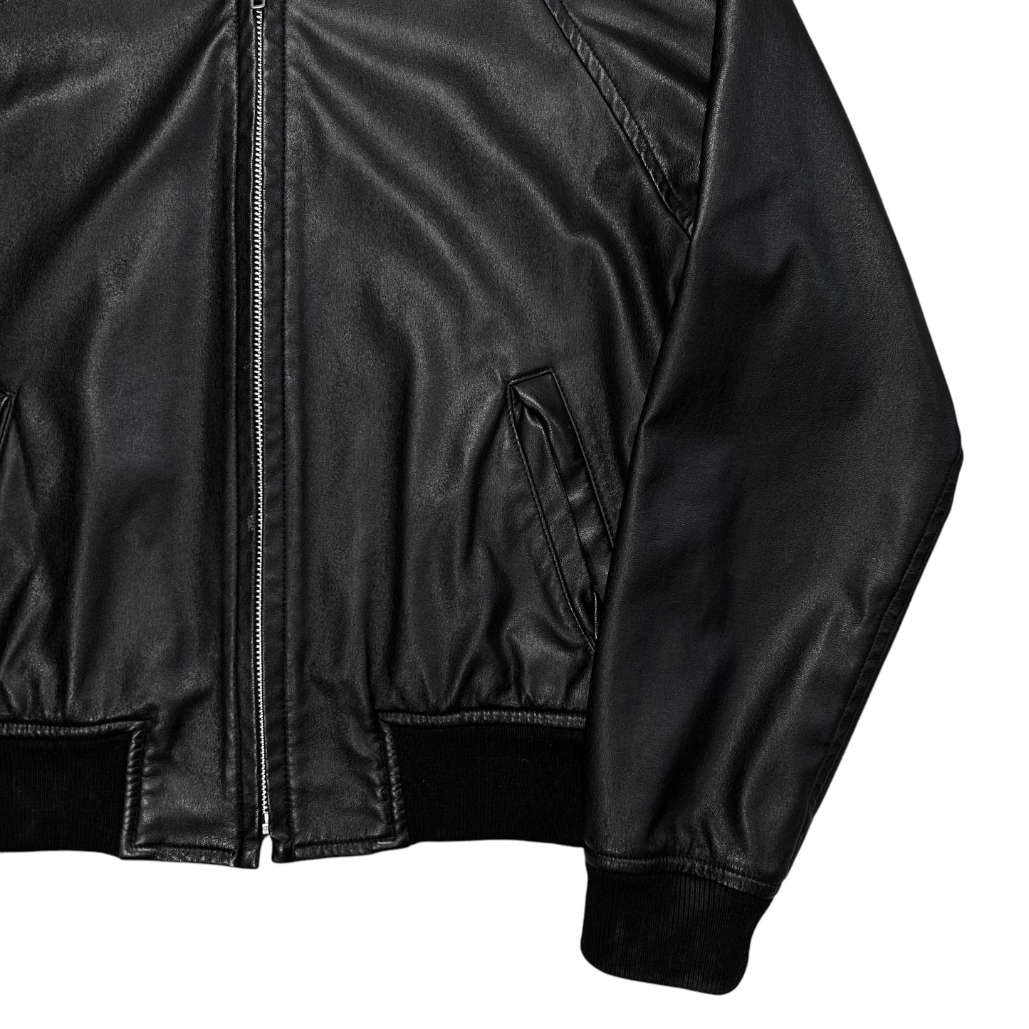 Comme des Garcons BLACK  Cropped Synthetic Leather Bomber Jacket - AW11