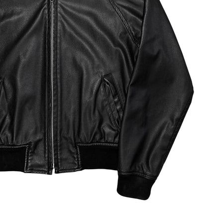 Comme des Garcons BLACK  Cropped Synthetic Leather Bomber Jacket - AW11